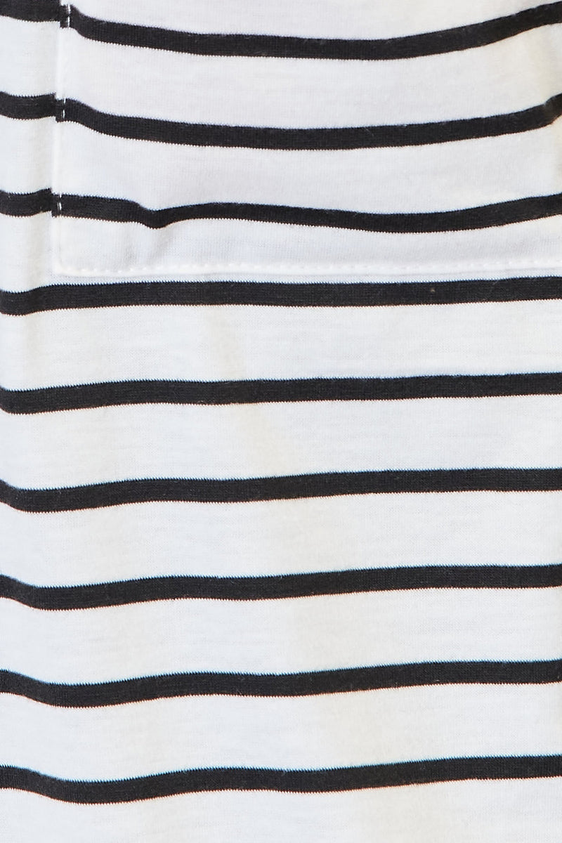 Double Take Striped Open Front Longline Cardigan