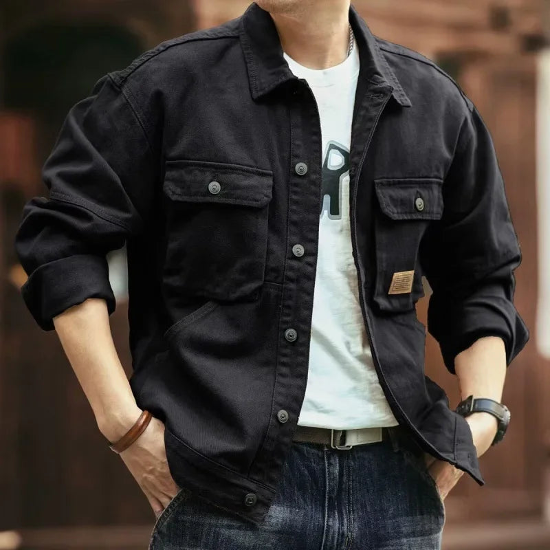 Men's Spring High-end Loose  Fit Denim Jacket