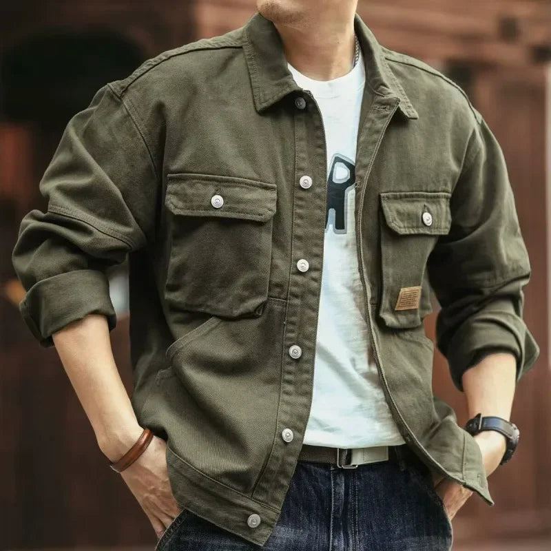 Men's Spring High-end Loose  Fit Denim Jacket