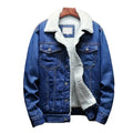 Men's Winter Cashmere Lining  Denim Jacket