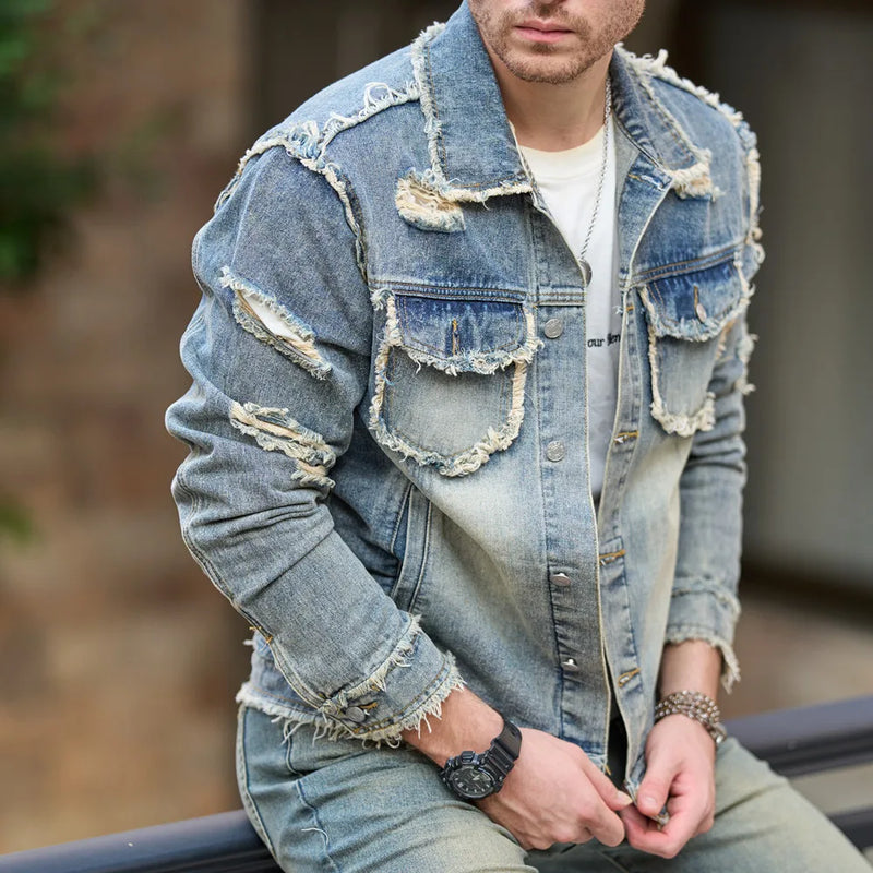 Men's Autumn Streetwear Slim Fit Denim Jacket