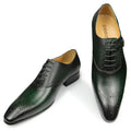 Men's Two Tone Luxe Genuine Leather Oxford Shoes