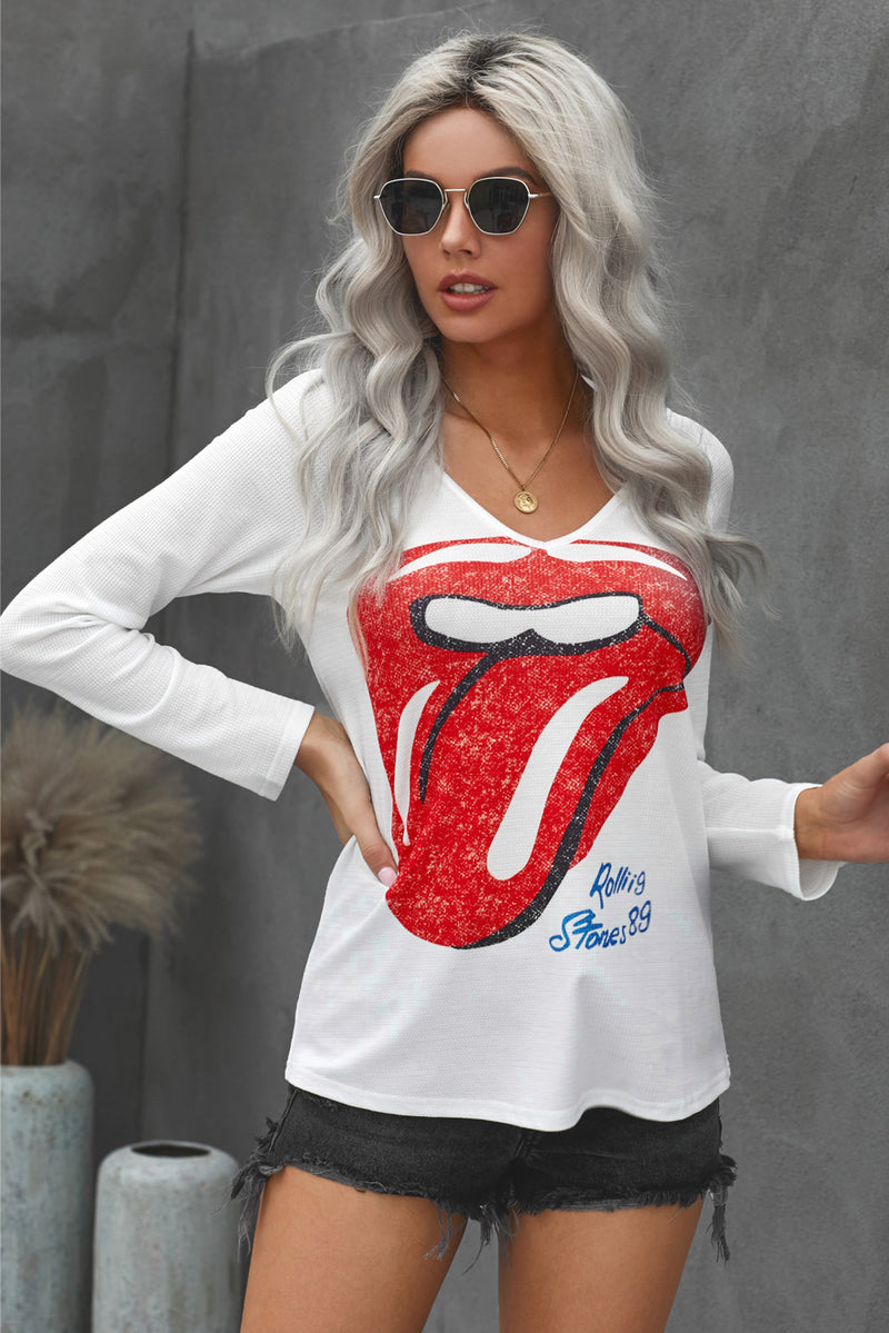 Camiseta gráfica Labios