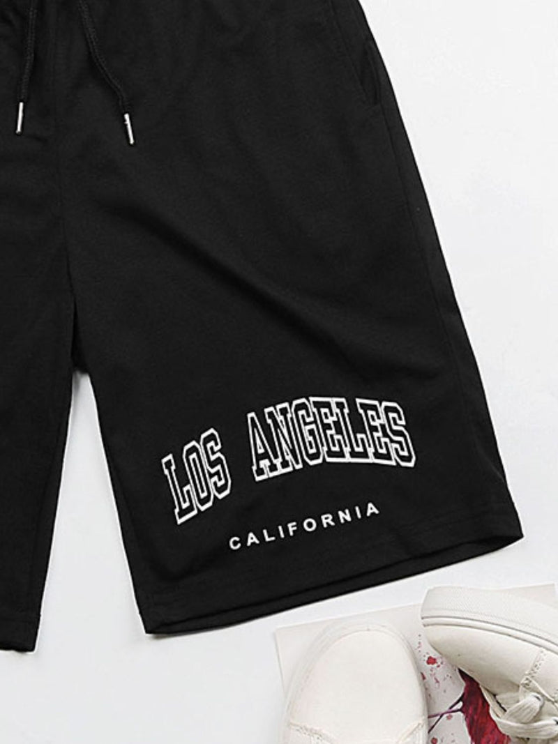 LOS ÁNGELES CALIFORNIA Shorts con cordón gráfico