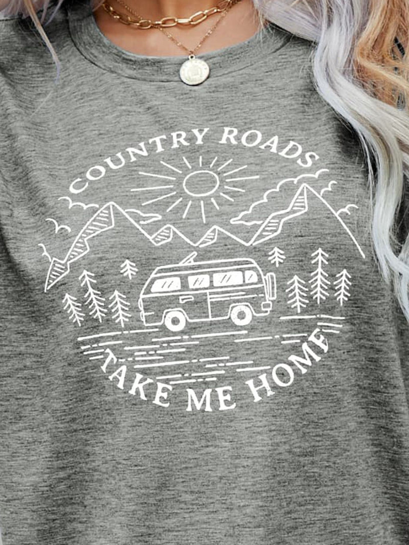 Camiseta gráfica COUNTRY ROADS LLEVAME A CASA