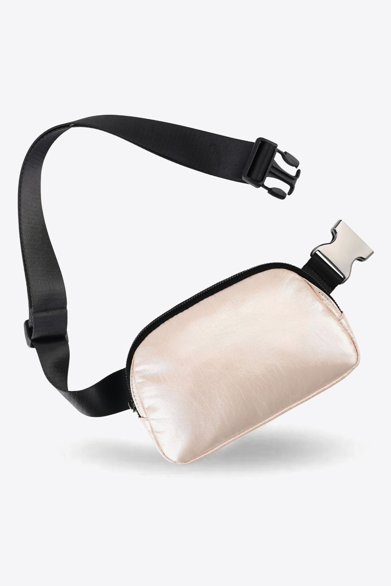 PU Leather Adjustable Strap Sling Bag