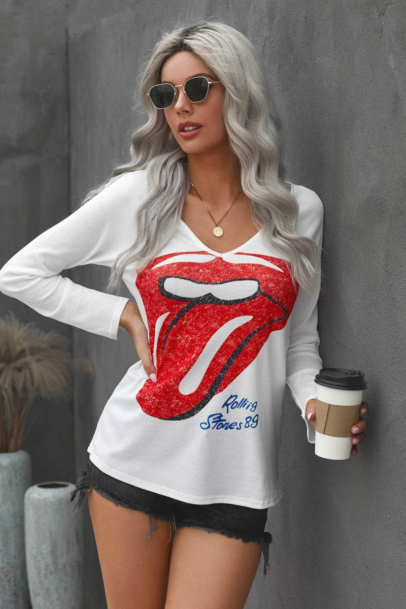 Camiseta gráfica Labios