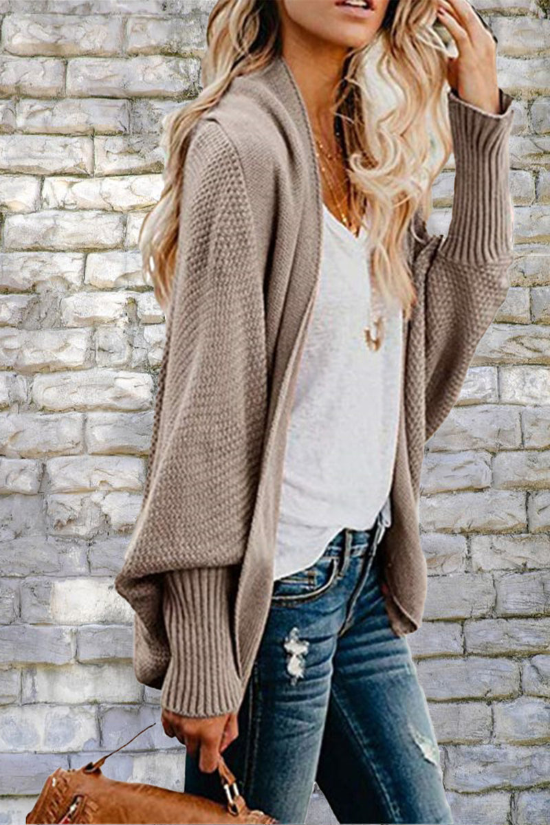 Open Front Dolman Sleeve Longline Cardigan