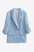 Lapel Collar Longline Blazer