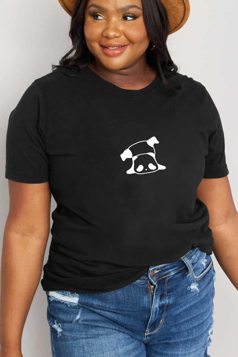 Simply Love Full Size Panda Graphic Cotton Tee