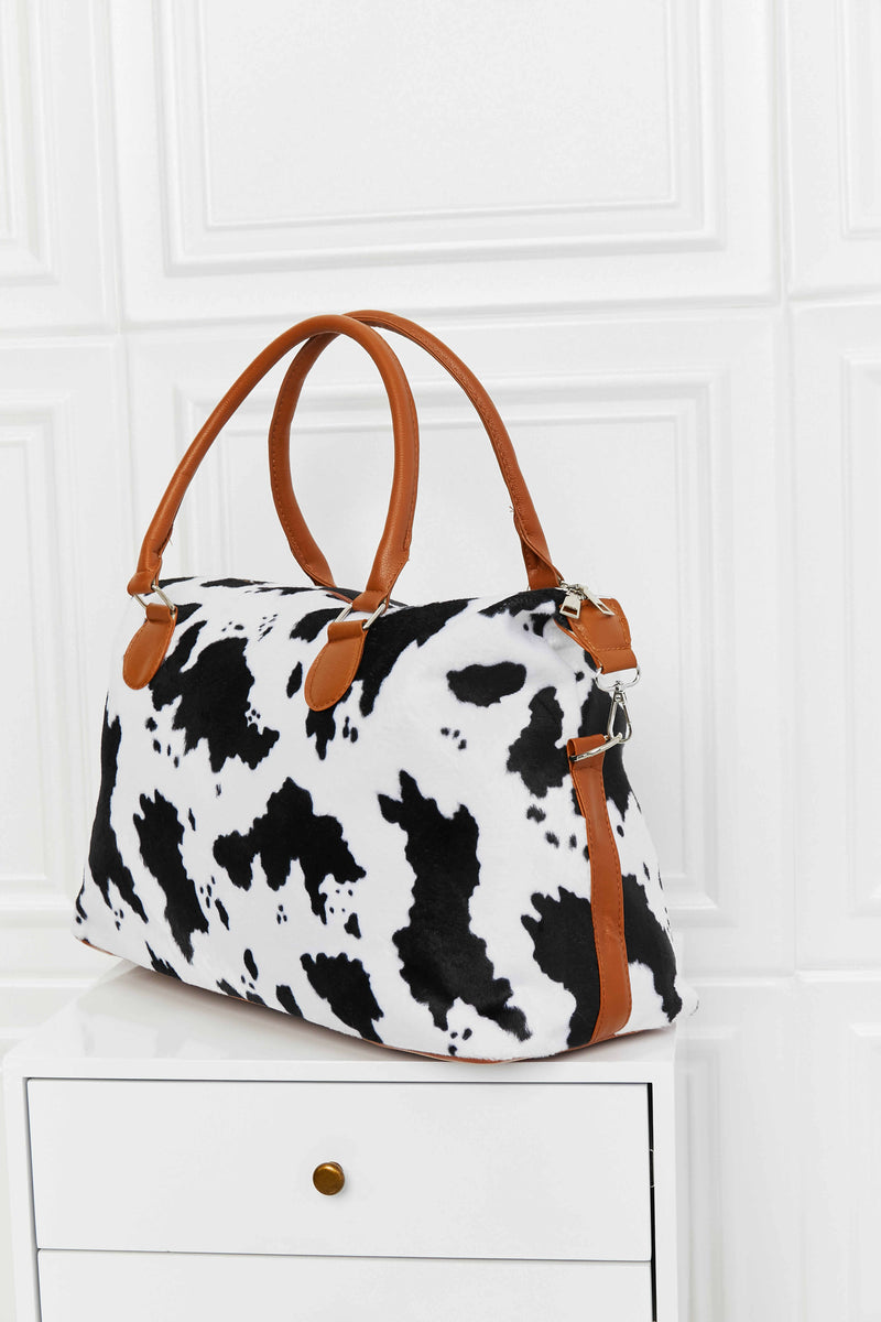 Bolso de fin de semana cepillado con estampado animal