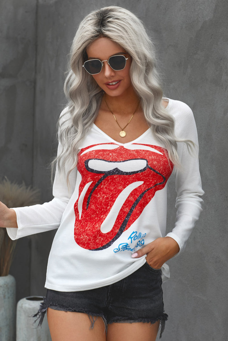 Camiseta gráfica Labios