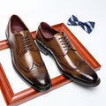 BROGUE Men's Genuine Leather British Oxford Shoes
