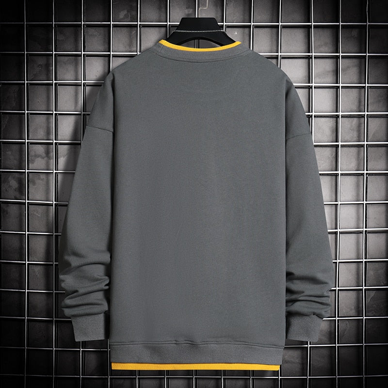 OEIN Men's Casual  Fake Two Piece Sweatshirt