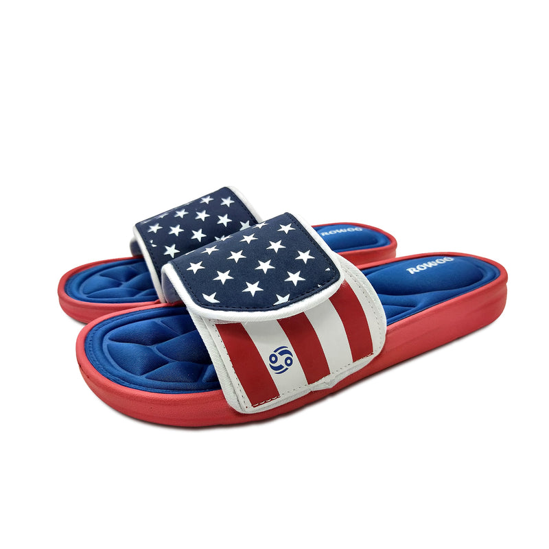 Men's Cozy Foam USA Flag Slipper Sandals