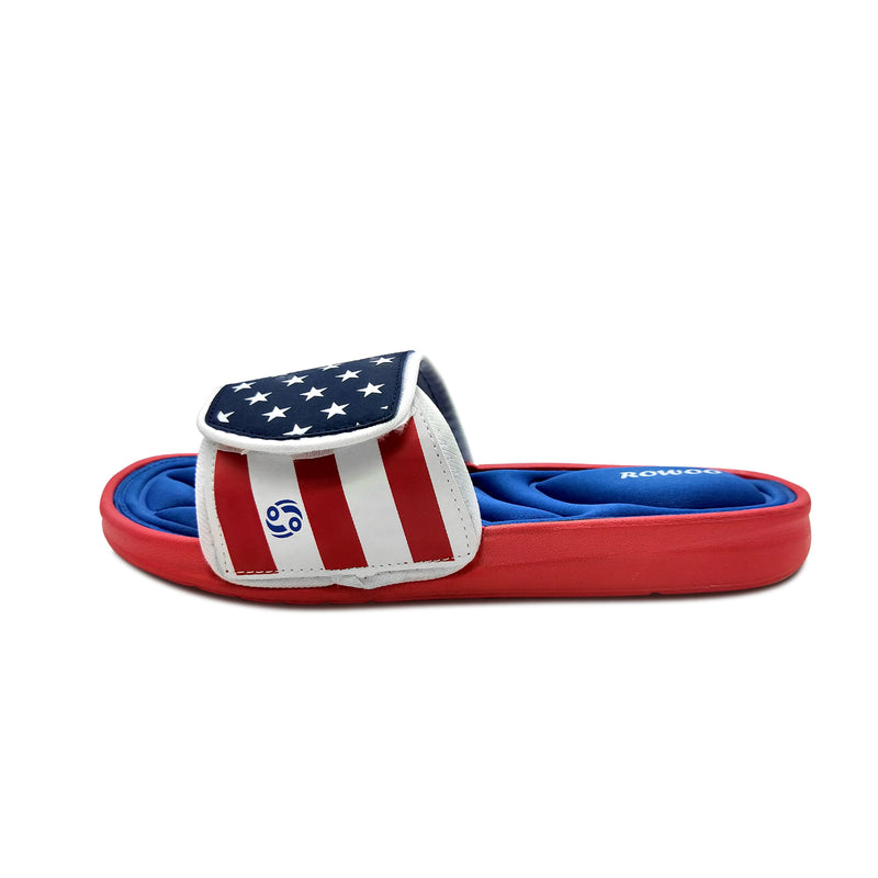 Men's Cozy Foam USA Flag Slipper Sandals
