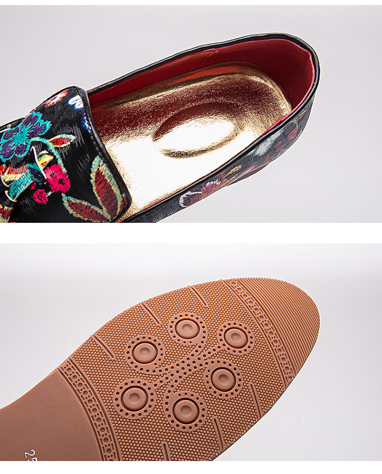 Men's Luxury Velvet Embroidery Oxford Loafers