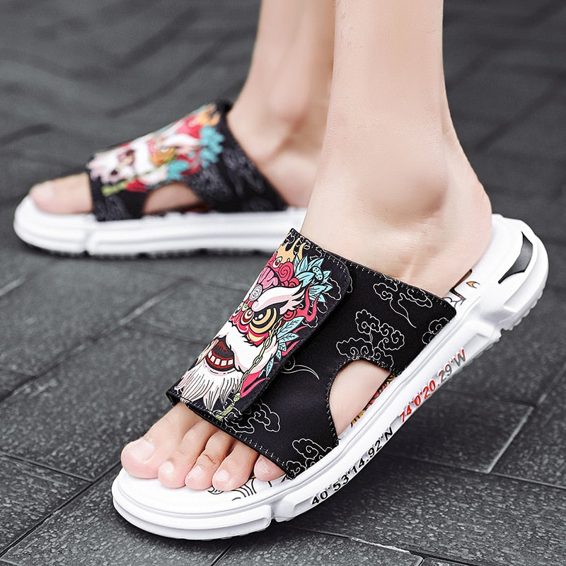 Men's Non-slip Embroidery Leisure Sandals
