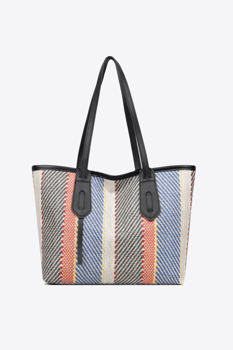 Bolso tote de cuero de PU multicolor