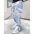 Bandana Printed Men's Streetwear Cargo Sweatpants - AM APPAREL