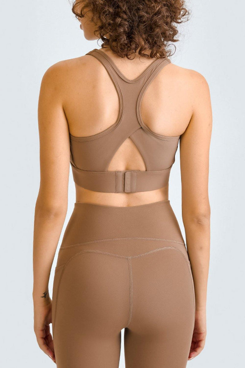 Cross Back Yoga Crop Top - AM APPAREL