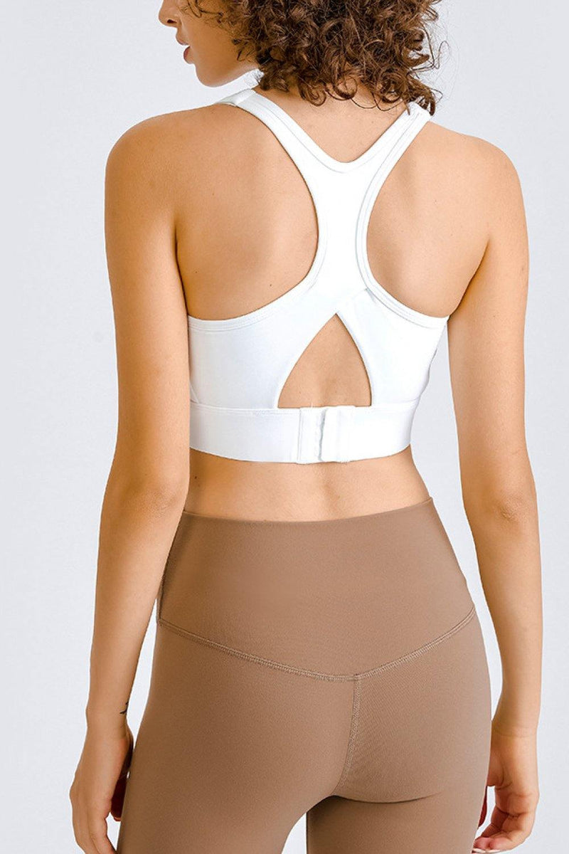 Cross Back Yoga Crop Top - AM APPAREL