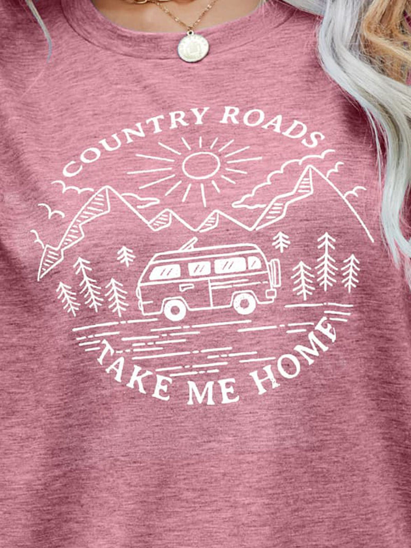 Camiseta gráfica COUNTRY ROADS LLEVAME A CASA