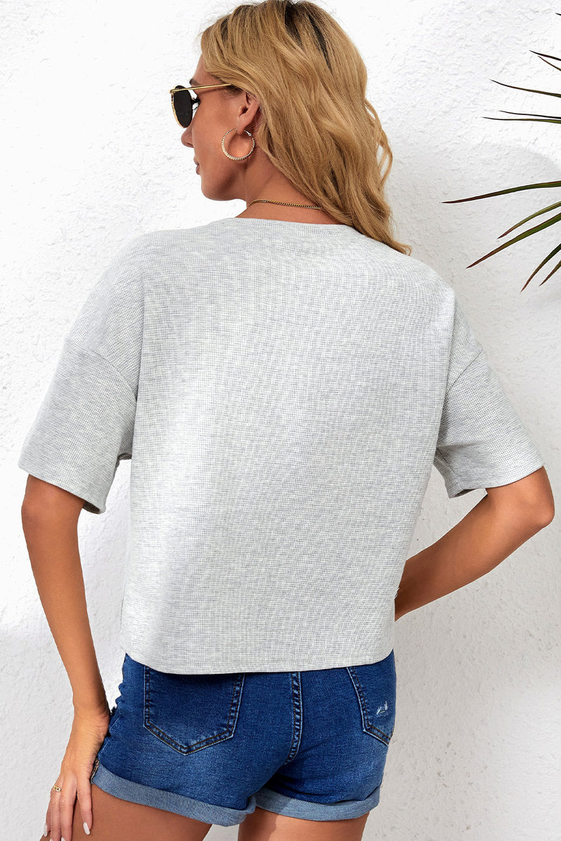 Round Neck Dropped Shoulder Tee