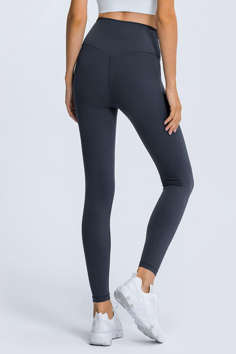 High Rise Ankle Length Yoga Leggings - AM APPAREL