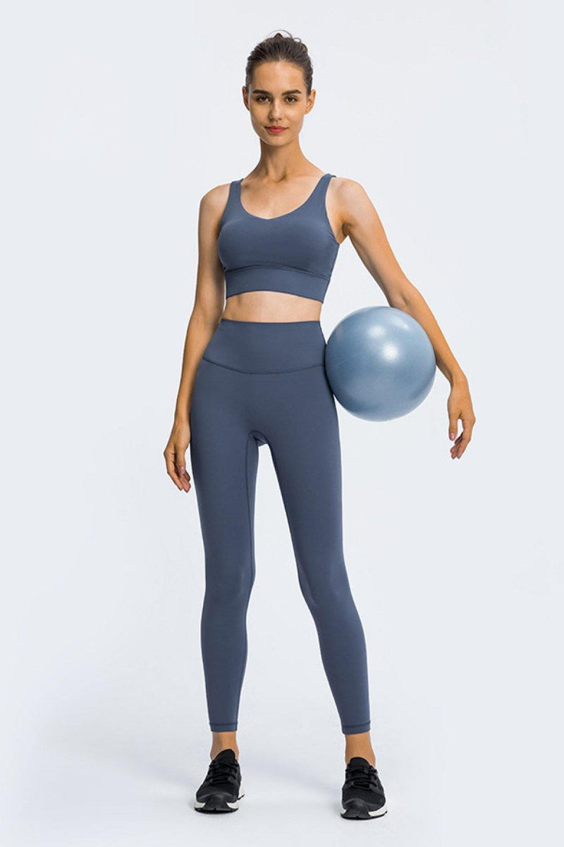 High Rise Ankle Length Yoga Leggings - AM APPAREL