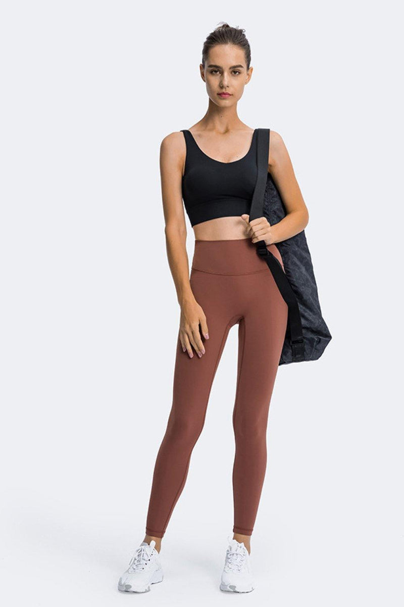 High Rise Ankle Length Yoga Leggings - AM APPAREL