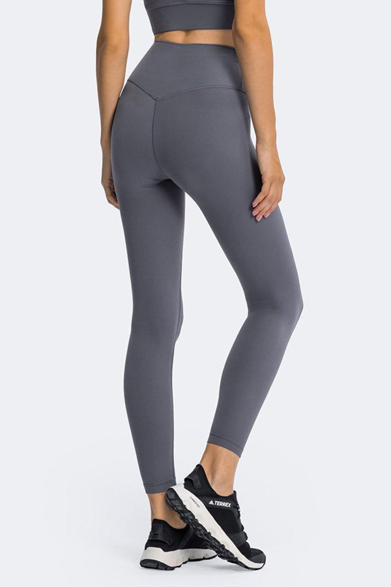 High Rise Ankle Length Yoga Leggings - AM APPAREL