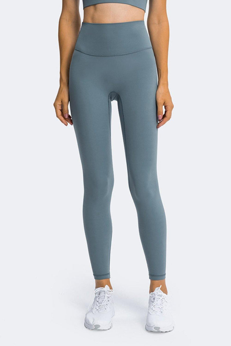 High Rise Ankle Length Yoga Leggings - AM APPAREL