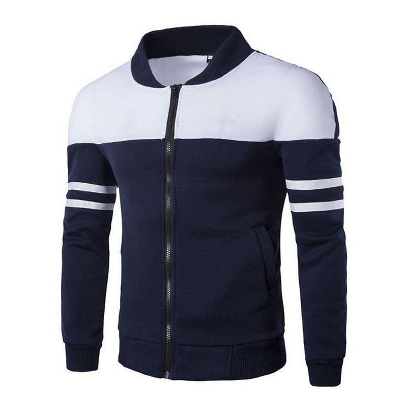 Men's Daily Color Block Polyester Jacket - AM APPAREL