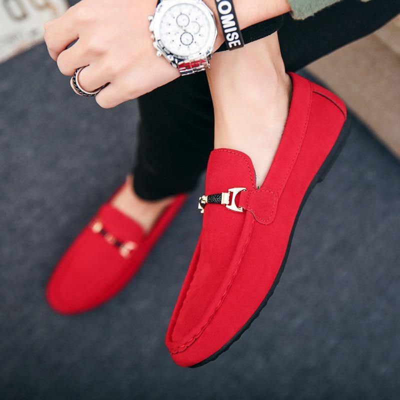 Men's Designer Slip-On Leather Loafers - AM APPAREL