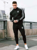 Men's Fashion Embroidered Casual 2 Piece Tracksuit - AM APPAREL