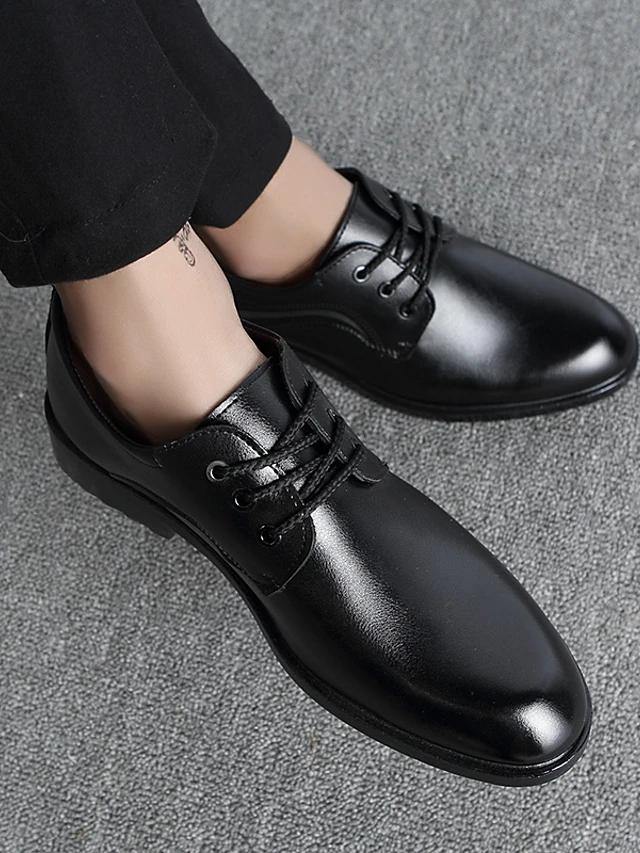 Men's Formal Microfiber Oxfords Shoes - AM APPAREL