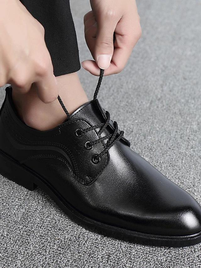 Men's Formal Microfiber Oxfords Shoes - AM APPAREL