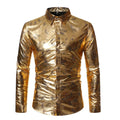 Men's Gold Color Shiny Shirt - AM APPAREL