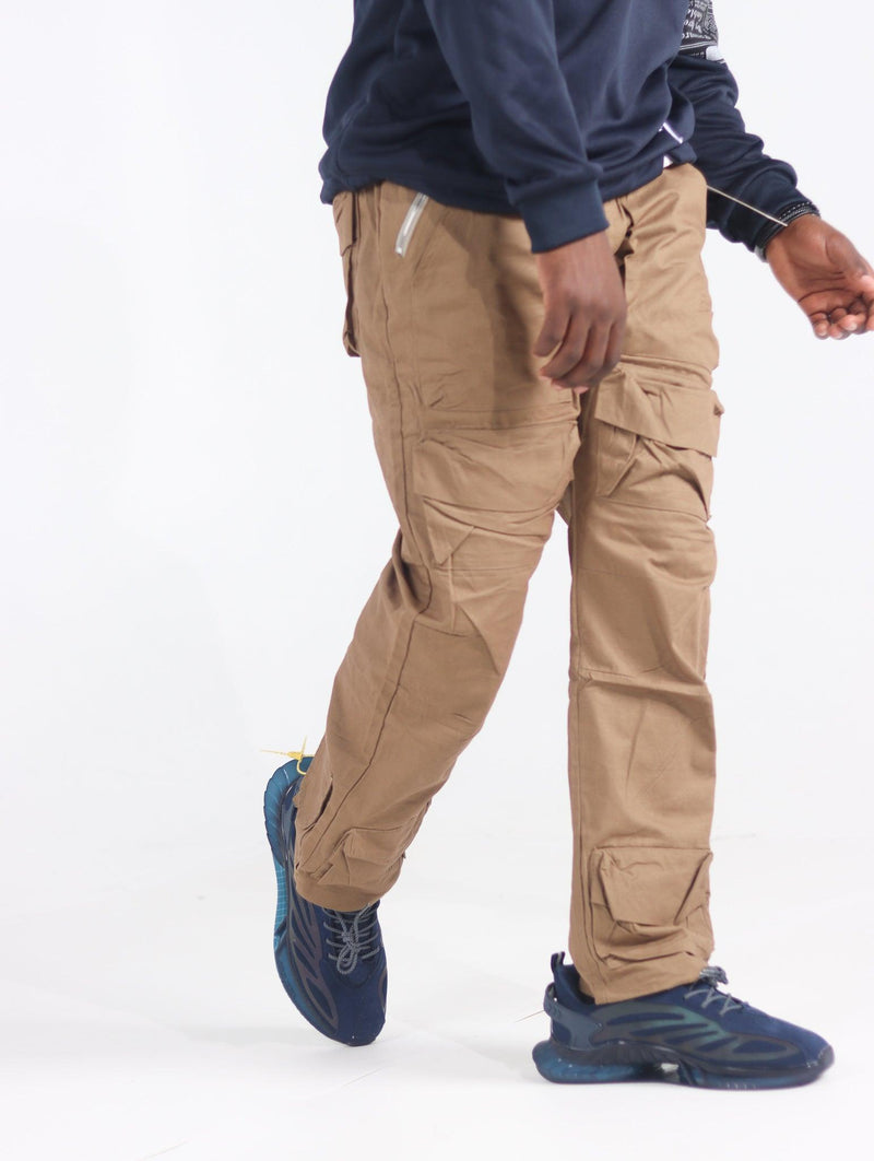 Men's High Street Multi-Pocket Cargo Pants - AM APPAREL