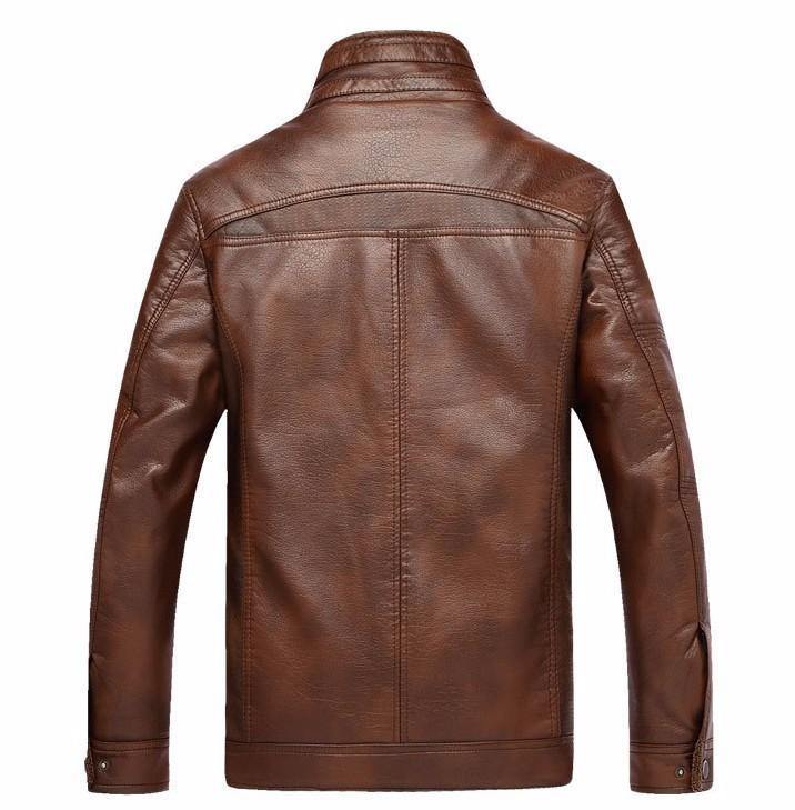 Men's Mountainskin Faux Leather Winter Jacket - AM APPAREL