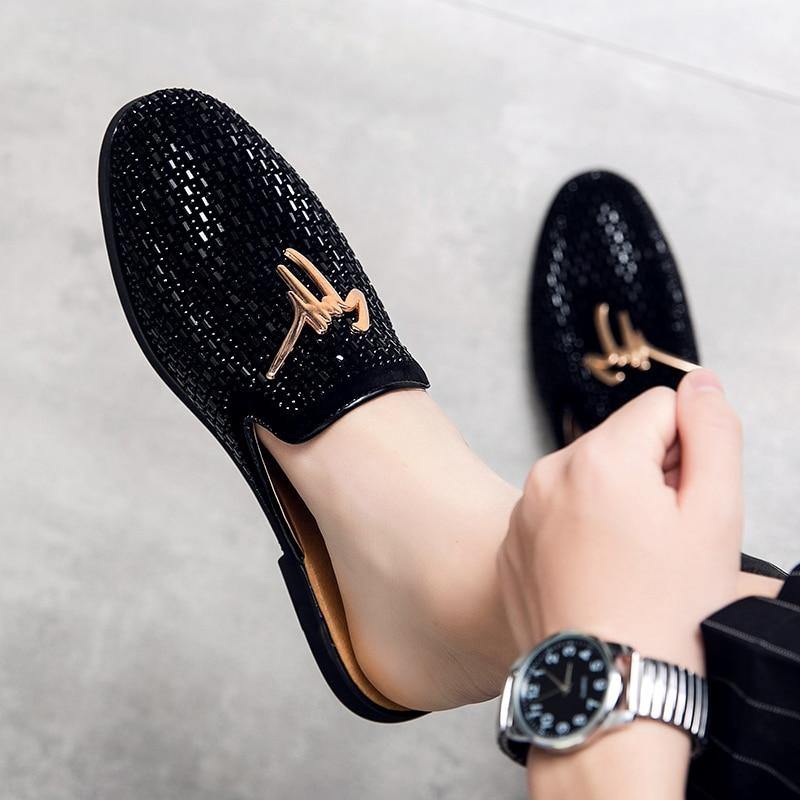 Men's Mules Backless Loafers - AM APPAREL