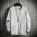 Men's Solid Colored Light Weight Sweatshirt W/ Sleeve Pocket - AM APPAREL
