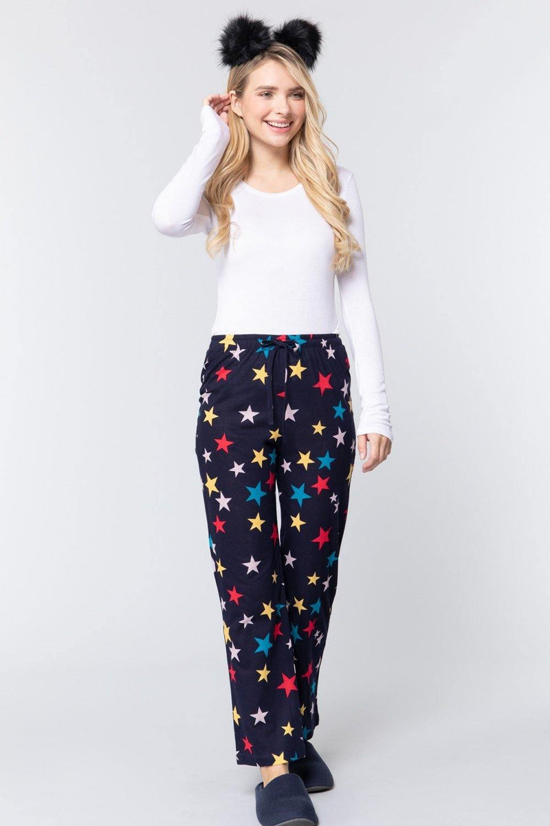 Star Print Cotton Pajama - AM APPAREL