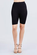 Twisted Effect Bermuda Length Sweater Shorts - AM APPAREL