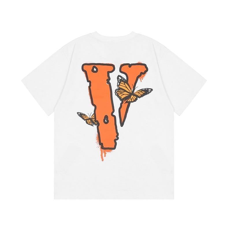VLONE Unisex Butterfly 100% Cotton Streetwear T-shirt - AM APPAREL