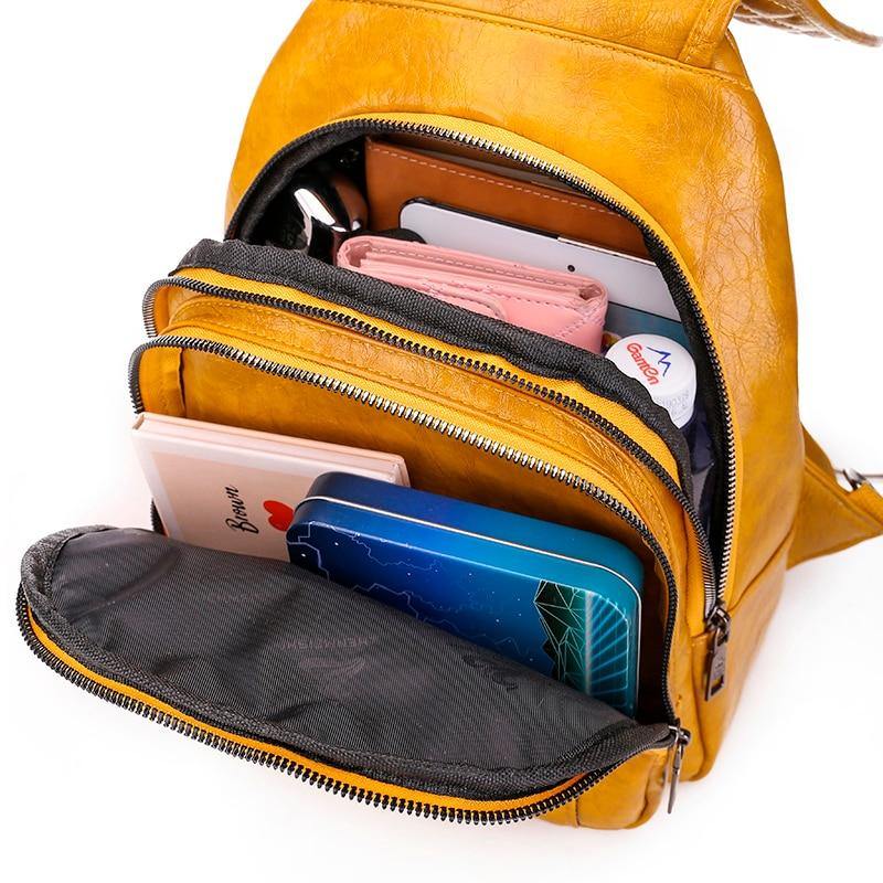 Women PU Leather Travel Backpacks - AM APPAREL
