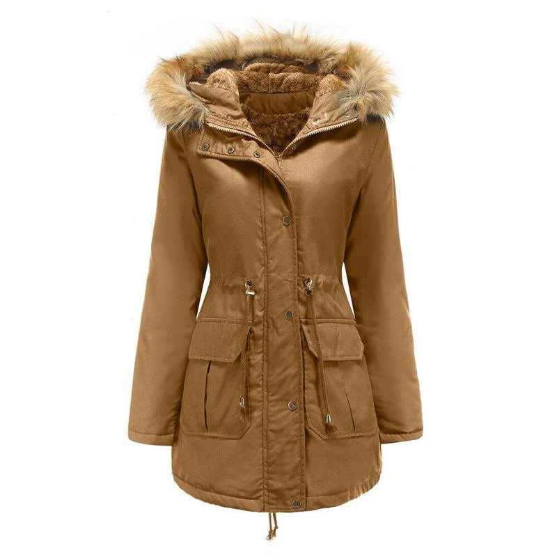 Women's Cotton Padded Hooded Winter Jacket - AM APPAREL