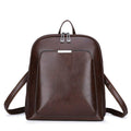 Women's Faux Leather Large Capacity Vintage Backpack - AM APPAREL