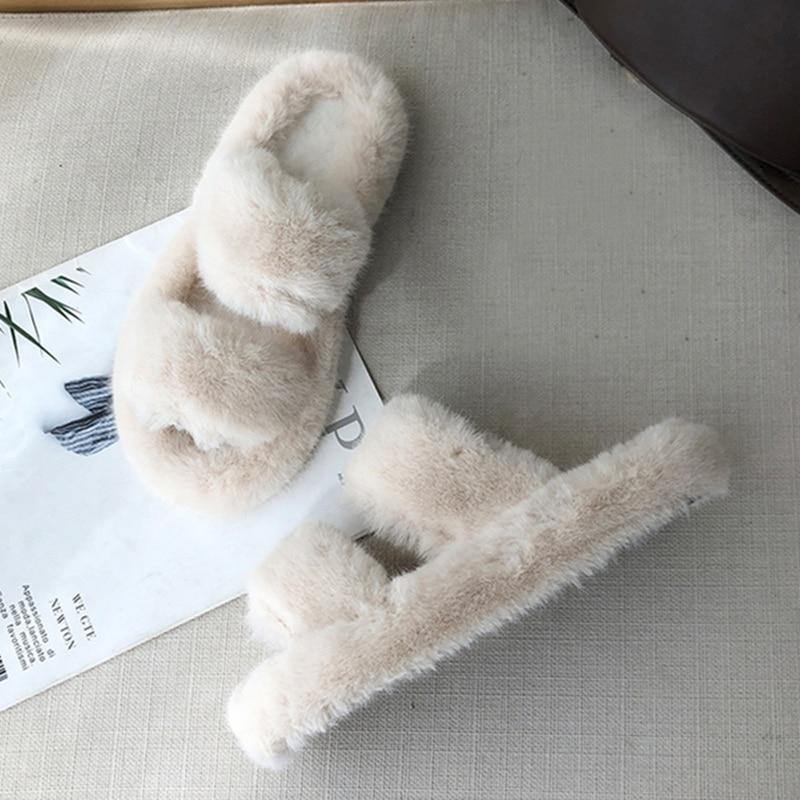 Women's Home Furry Slippers - AM APPAREL